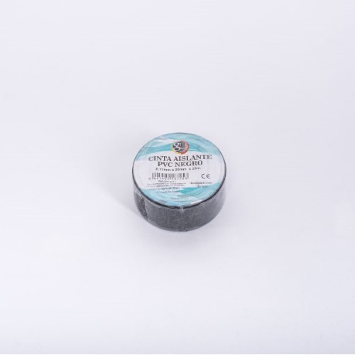 Cinta aislante color NEGRO 0.13x25x25m precio unidad (Embalaje 10 unidades INDIVISIBLE)