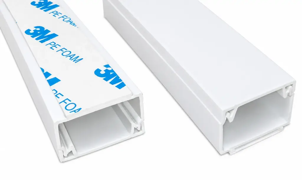 Canaleta adhesiva 2 metros para cableado 5075  (6ud caja)