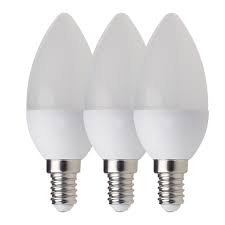 Pack 3 unidades Vela led 7 watios E14 6400K 110v/230v