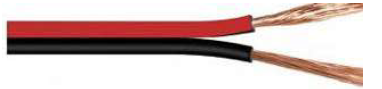Cable paralelo audio ROJO/NEGRO 2x0.75mm (rollo 100m)