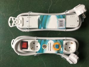 Bases 4 Tomas c/i 1.5m de cable 3 x1.5mm Blanca (código antiguo GM10166)