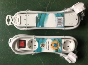 Bases 4 Tomas c/i 3m de cable 3 x1.5mm Blanca (código antiguo GM10192)