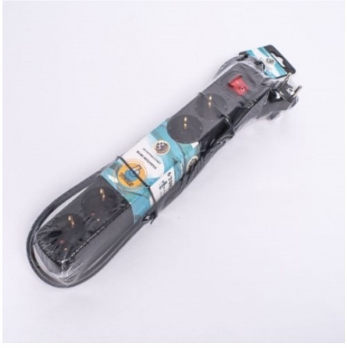 Bases 3 Tomas c/i 1.5m de cable 3 x1.5mm Negro (código antiguo GM10198)