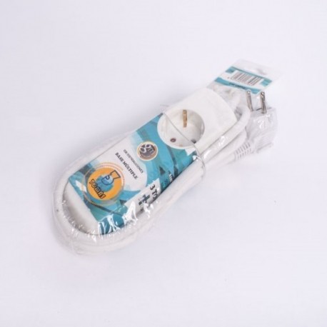 Bases 3 Tomas sin/i 1.5m de cable 3 x1.5mm Blanca (código antiguo GM10220)