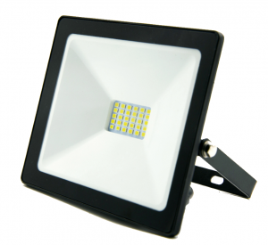 Foco de led 20 watios plano 110/220V 3000K negro