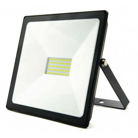 Foco de led 50 watios plano 110/220V 3000K negro