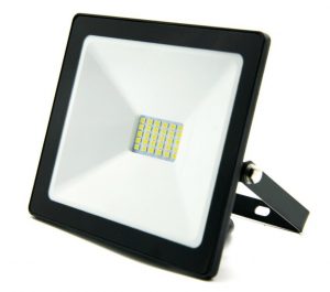 Foco de led 20 watios plano 110/220V 6400K negro