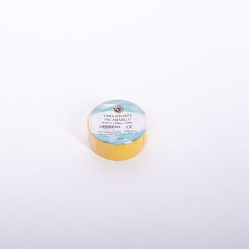 Cinta aislante color AMARILLO 0.13x25x25m precio unidad (Embalaje 10 unidades INDIVISIBLE)