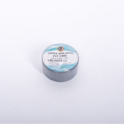 Cinta aislante color GRIS 0.13x25x25m precio unidad (Embalaje 10 unidades INDIVISIBLE)