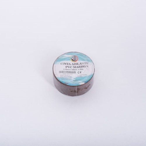 Cinta aislante color MARRÓN 0.13x25x25m precio unidad (Embalaje 10 unidades INDIVISIBLE)