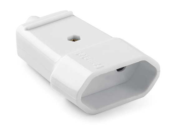 Base aérea  2P 10A 250V IP20 Retráctil Blanco