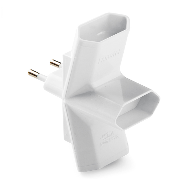 Ladrón 3 sal 2P10A 250V IP20 Blanc