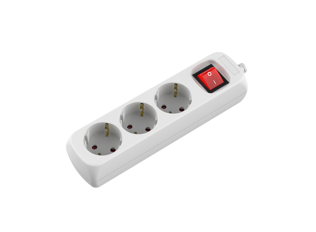 Bases 3 Tomas c/i  Sin cable.