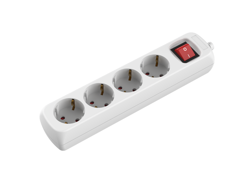 Bases 4 Tomas c/i  Sin cable.