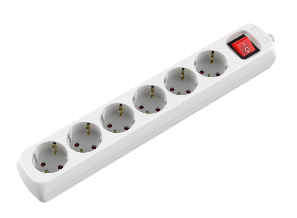 Bases 6 Tomas c/i  Sin cable.