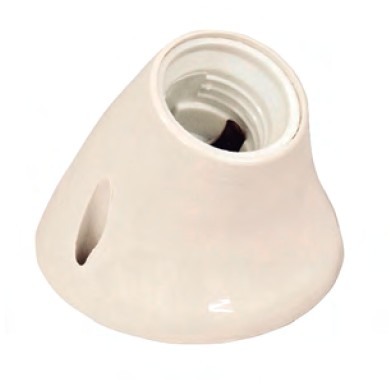 **** CABLE RÍGIDIO Portalámparas zócalo curvo blanco 