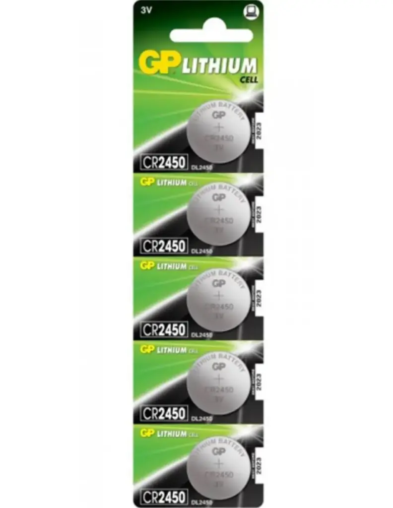 Pilas botón GP CR2450-B5 3V 610 mAh 5 uds