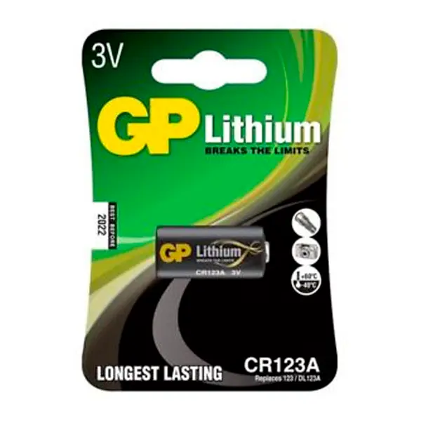 Pila de Litio CR123A-B1 GP Blister 1uds