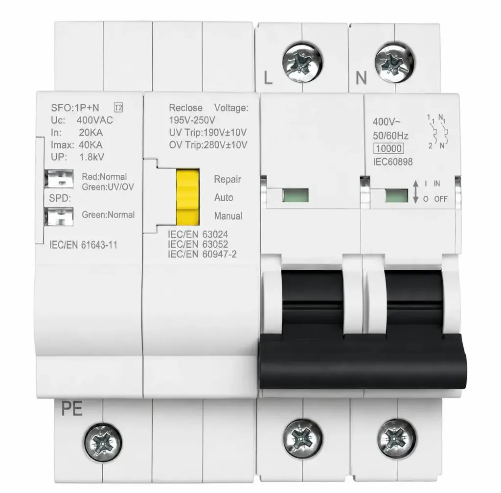   Protector de Sobretensiones  1P+N 20-40KA
