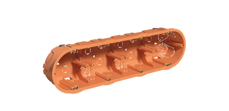 Caja Mecanismos Pladur 4mec. 209x67x45 Naranja