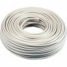 Cable manguera redondo exterior 2x1 blanco (rollo 100m) 300/500V
