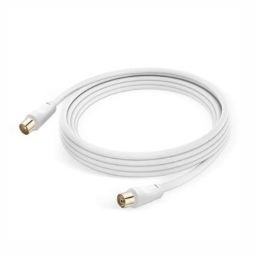 [GM10270] Cable blanco televisión macho-hembra 3.0m 9.5mm