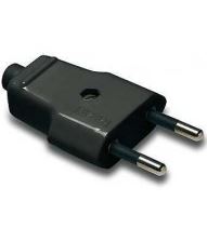[1001-N] Clavija 2P 10A 250V IP20 4mm Retráctil Negro