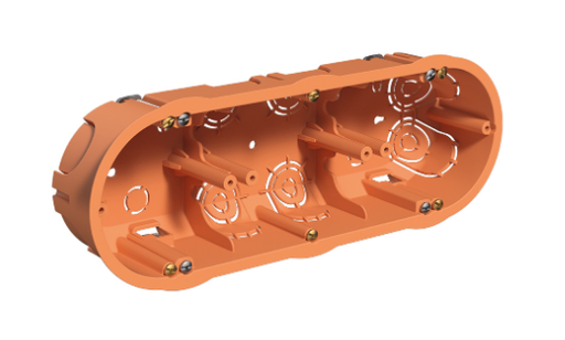 [3257] Caja Mecanismos Pladur 3mec. 209x67x45 Naranja