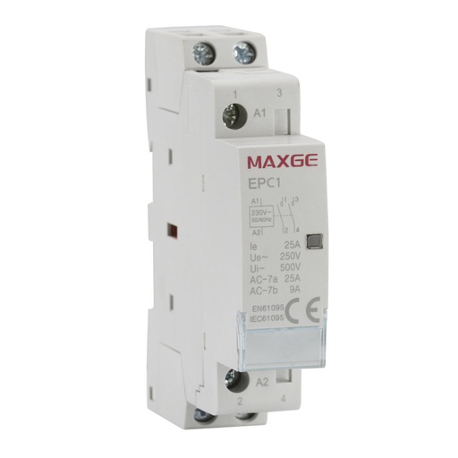 [EPC1-2520-P7] Contactor modular Alpha (1 mód DIN). 2P (2NO), 25A, 230VAC.