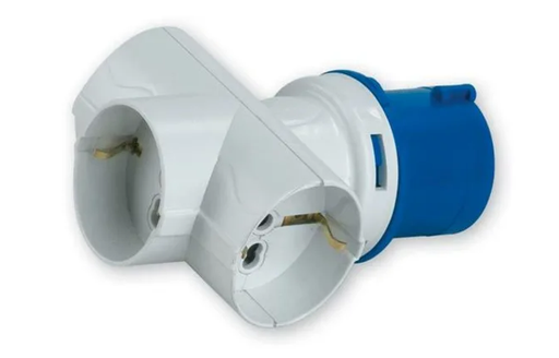[R1879] Adaptador clavija CEE 3 tomas 2P+T / Toma Schuko