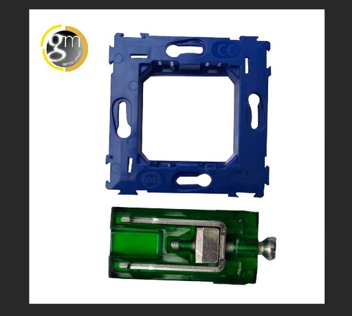 Bastidor 2 módulos + garras para caja redonda