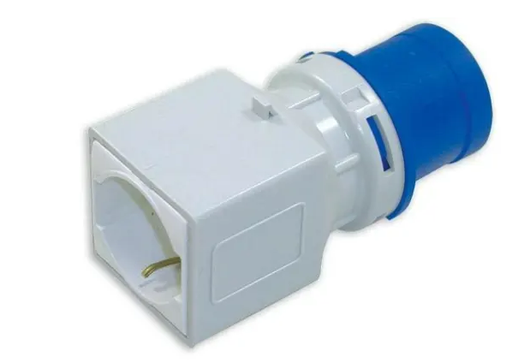 [1002625] Adaptador clavija CEE 2P+T 16A/ Toma Schuko bivalente (SEKURVISIÓN)