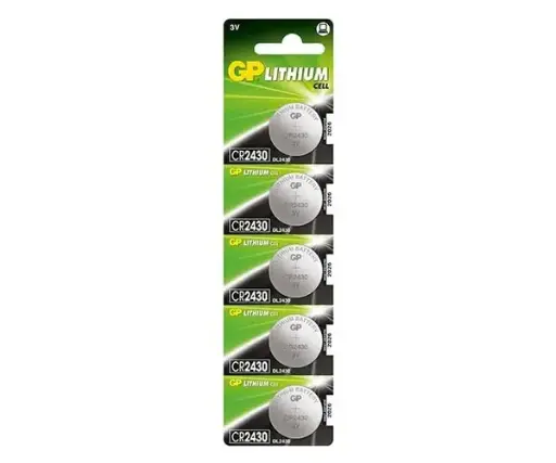 [CR2430-B5 GP] Pilas Litio de Botón CR2430-B5 GP 3V Pack de 5 uds