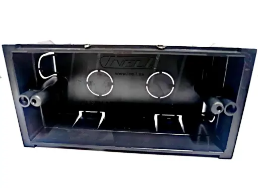 [FG10004/2] Caja 504 rectangular de empotrar (plástico negra)