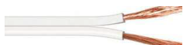 [K24090] Cable paralelo audio BLANCO 2x0.75mm (rollo 100m) 